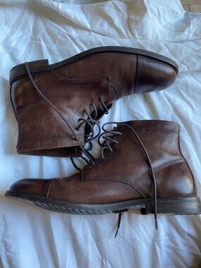 Frye Men's Brown Leather Lace-Up Boots